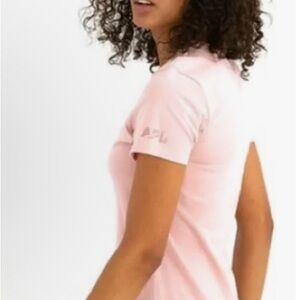 APL Women's Pink Modal Cotton blend Short Sleeve Top T-shirt